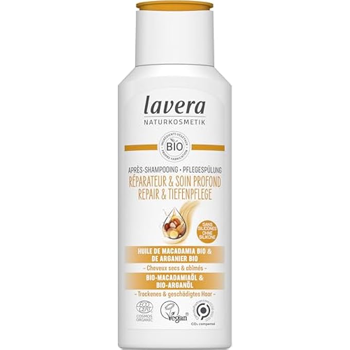lavera CONDITIONER FOR REPAIR & DEEP CARE - SILICONE FREE - INTENSIVE REPAIR & RICH CARE - VEGAN - NATURAL COSMETICS - 200ML - Image 1